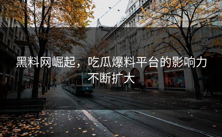 黑料网崛起，吃瓜爆料平台的影响力不断扩大